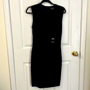 White House Black market black dress size 10 with V-neck